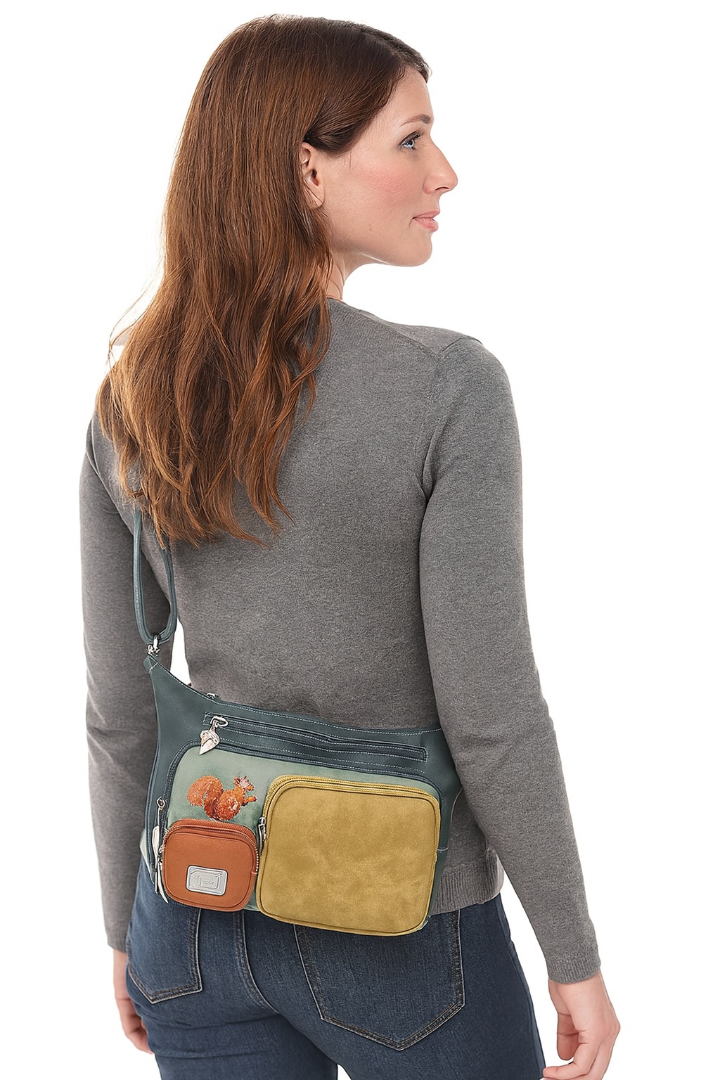 Donker blauwe eekhoorn schoudertas6