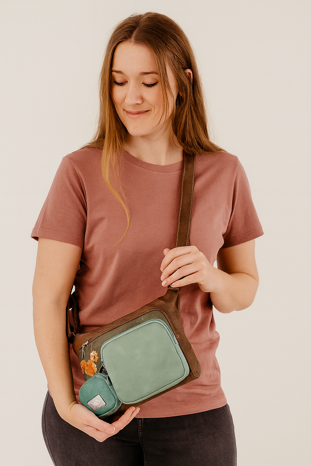 Donker bruine eekhoorn schoudertas6