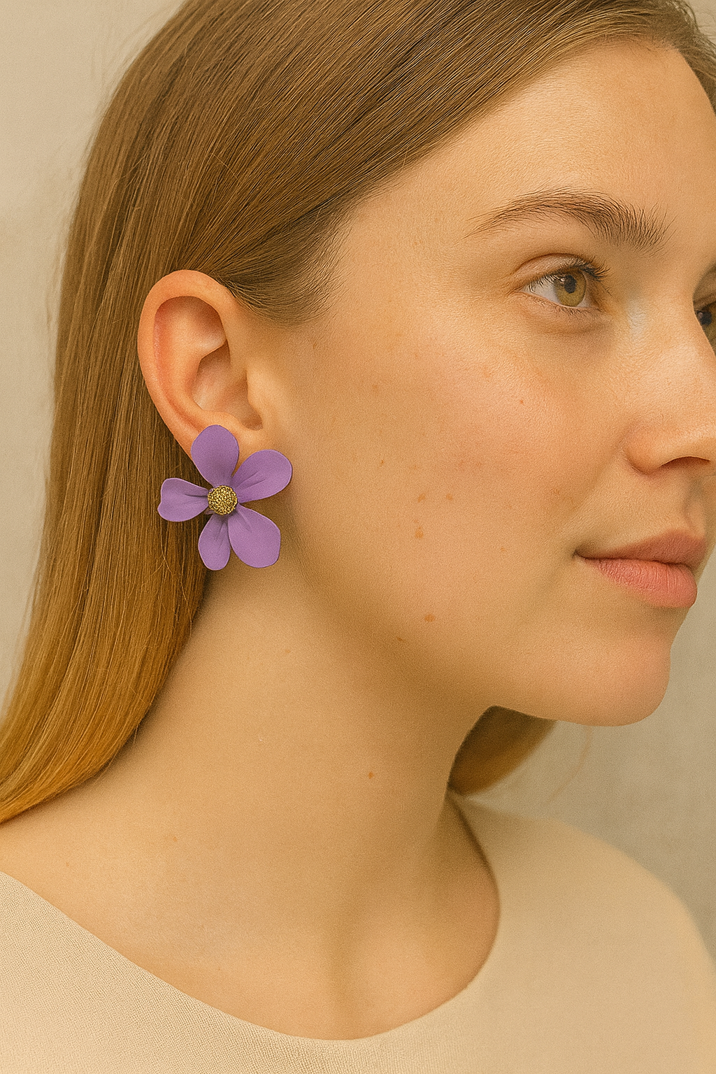 Paarse bloem oorbellen2