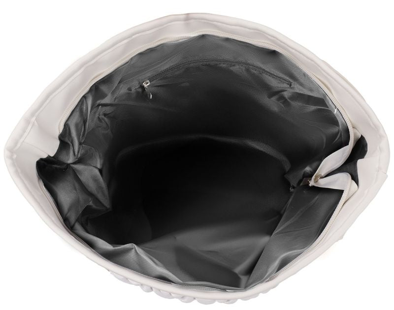 Puffy witte handtas 3