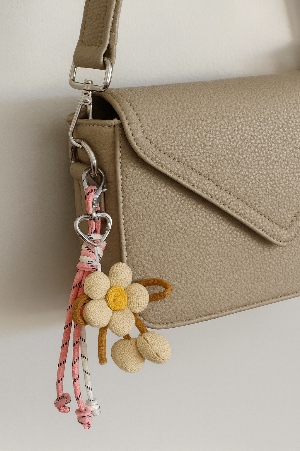 Sleutelhanger voor aan handtas met bloem2