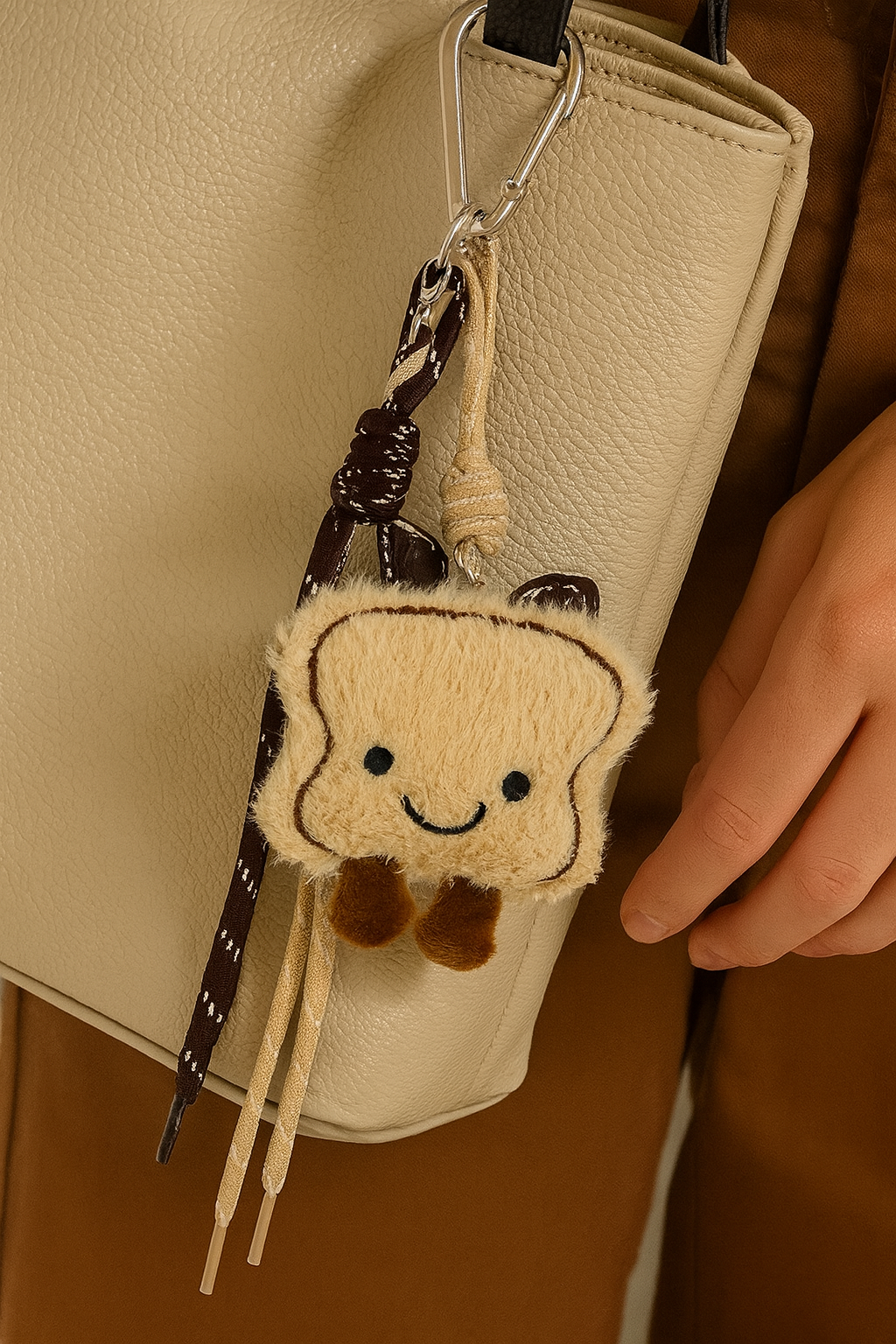 Sleutelhanger voor tas met boterhamhanger