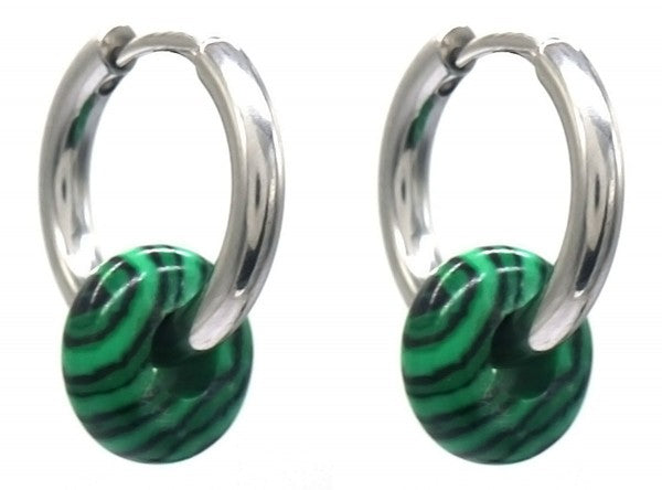 Stainlesssteelzilverkleurigecreolenmetmalachiethanger_beschermdtegennegatieveenergie