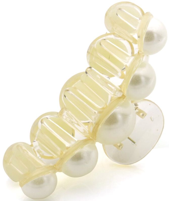 Witte parel haarklem1