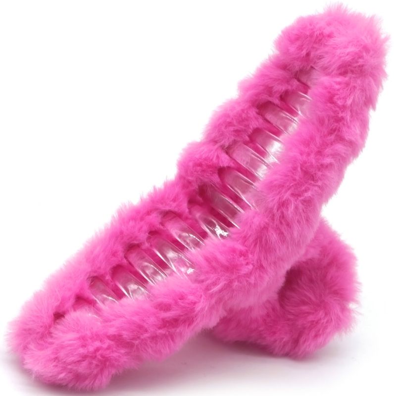 Zachte fluo roze haarklem1
