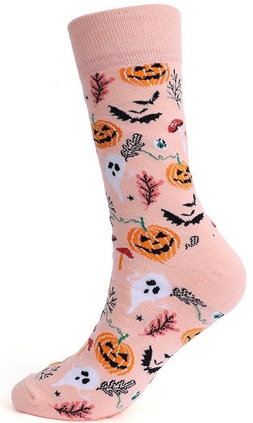 Zalmroze halloween sokken