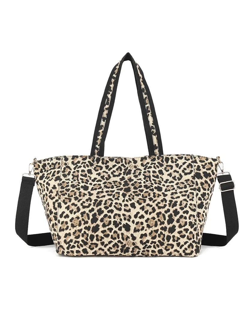 kunstlederen panter handtas