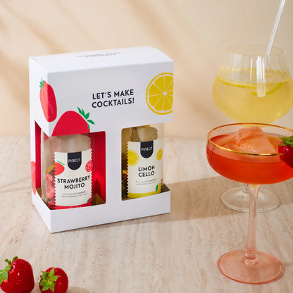 Pineut Coctail Aardbei Cadeaupakket Mojito & Limoncello