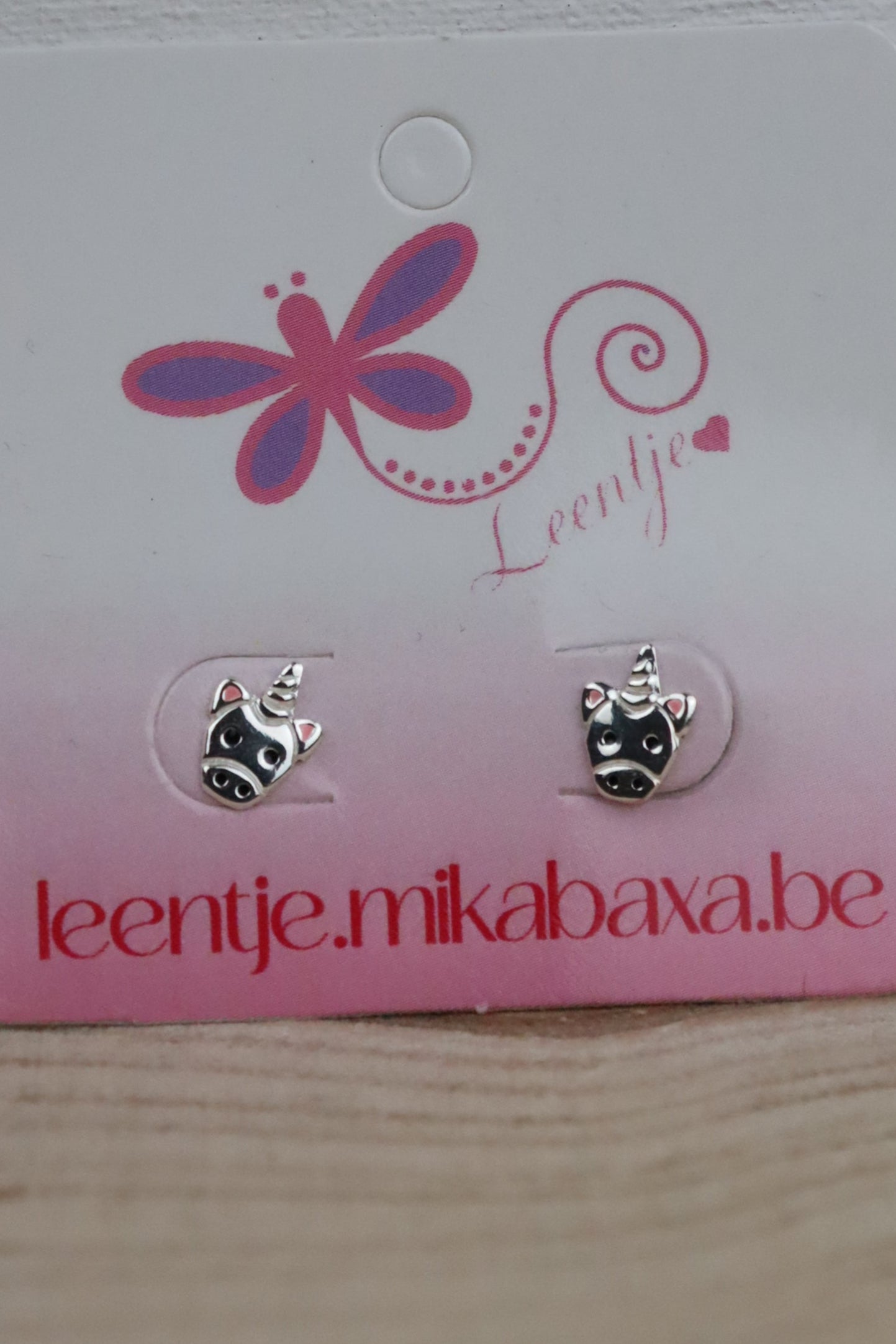 925 sterling zilver eenhoorn oorstekers