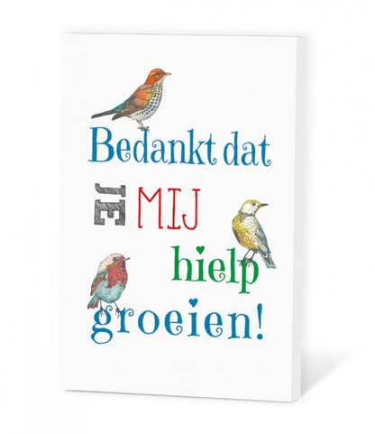 Zaadje in een kaartje