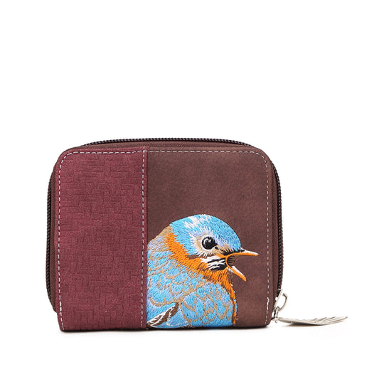 Blauwe vogel portemonnee