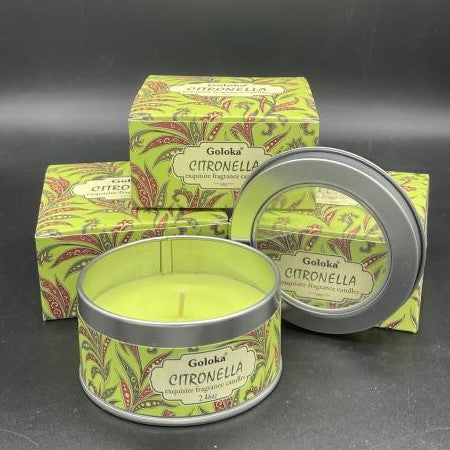 Goloka citronella wax kaars in blik