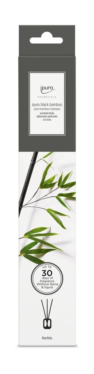 iPuro Essentials Scented Stick Black Bamboo 6st