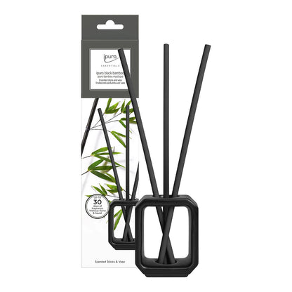 iPuro Essentials Scented Stick Set Black vaas + 3 sticks