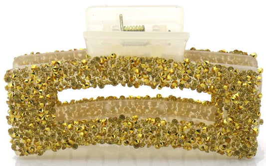 Goudkleurige glitter haarklem