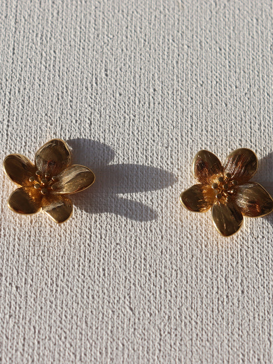 Goudkleurige bloemstekertjes (stainless steel)