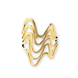 Goudkleurigegolvenring_stainlesssteel
