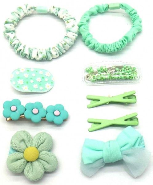 Groene kinder haarset