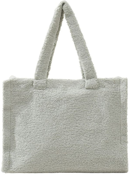 Groene teddy shopper tas