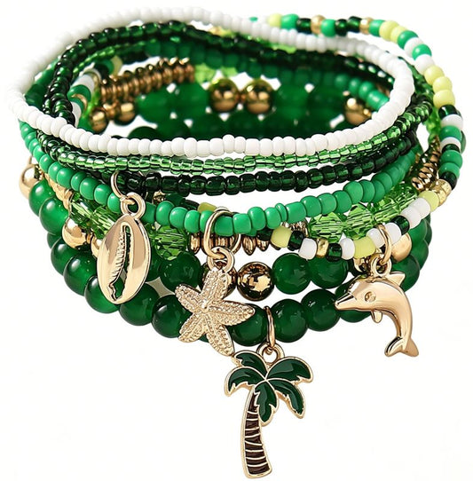 Groenepalmboomarmbandenset