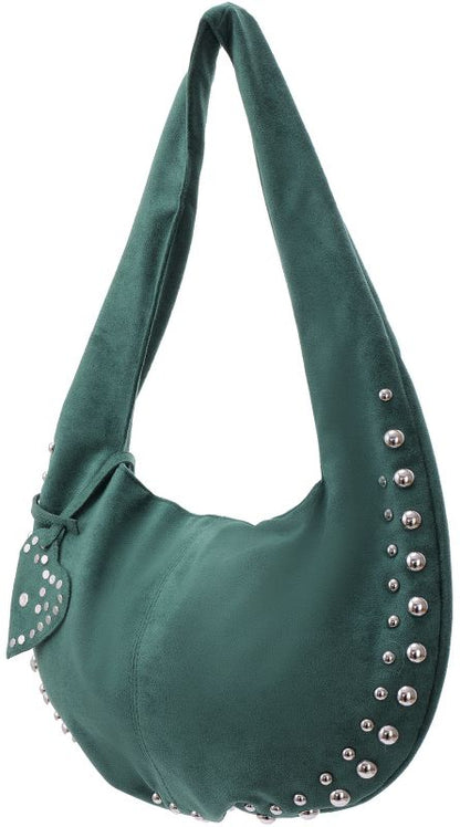 Groenesuedelookhandtasmetstuds2
