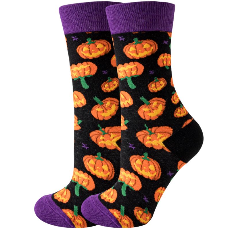 Halloween pompoen sokken