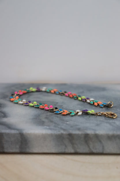 Verschillende kleurtjes armband (18,5cm)