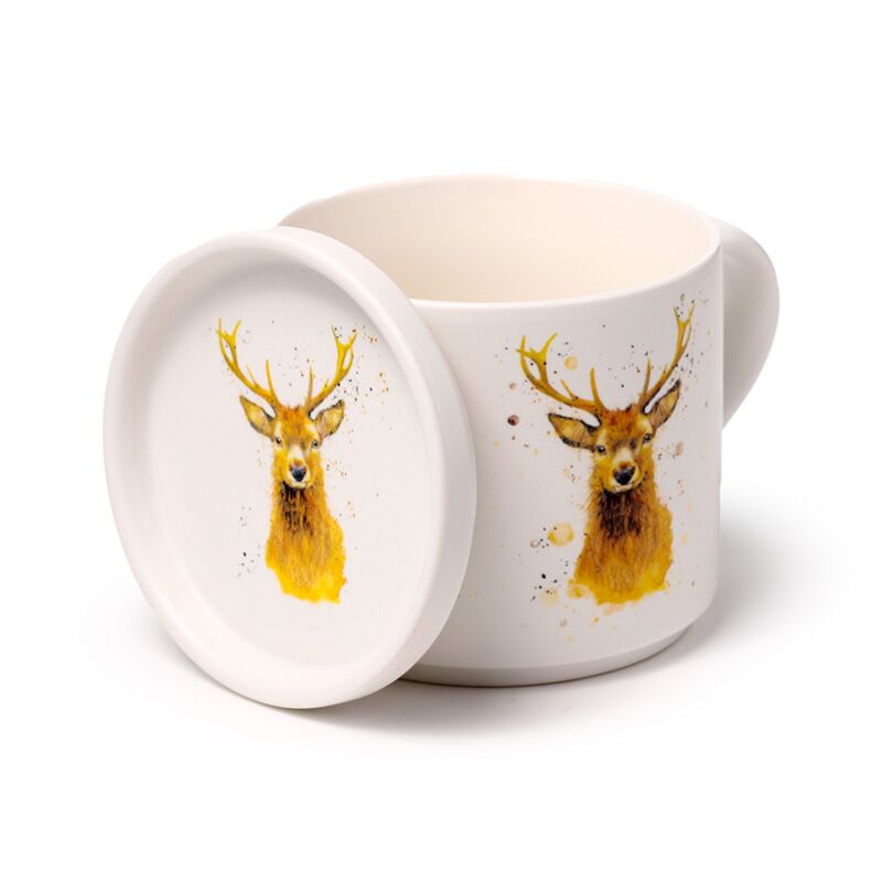 Jan Pashley Wild Hert Porselein Mok & Onderzetter Set2