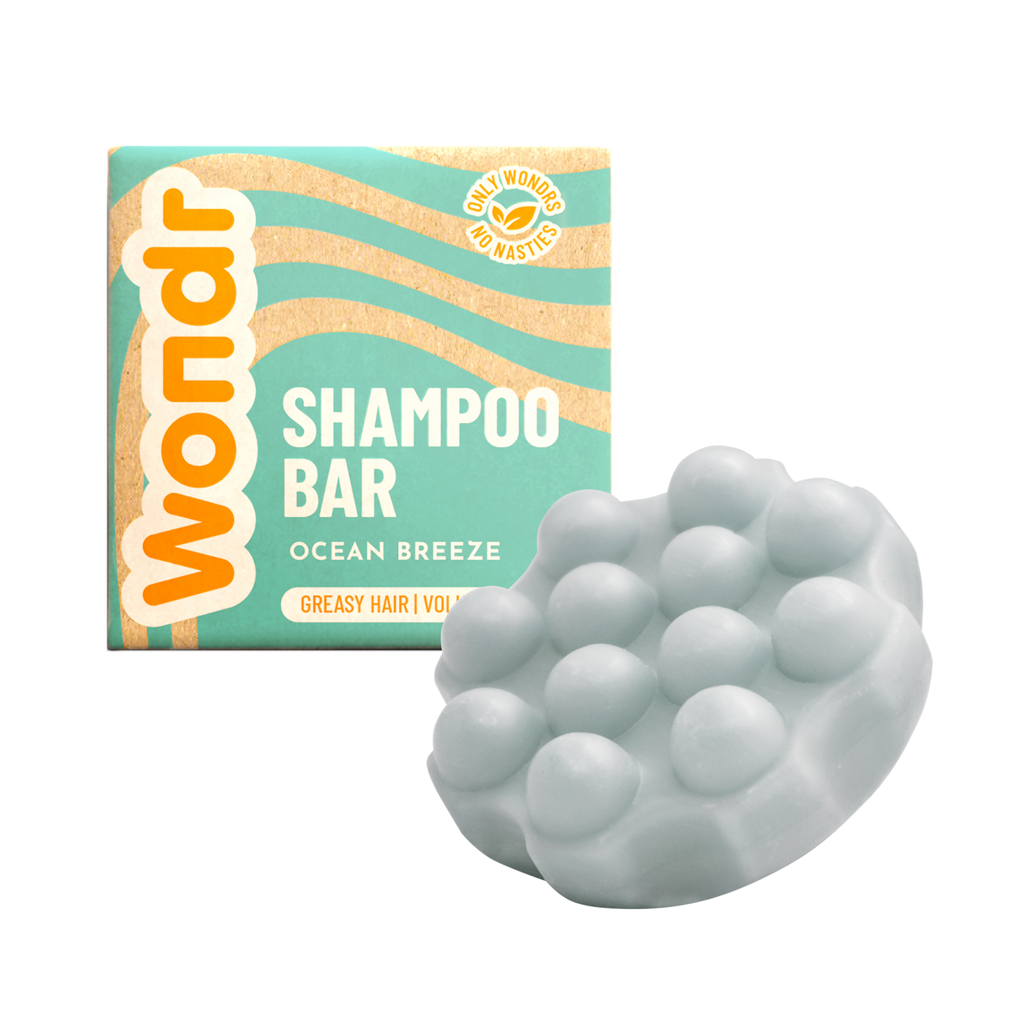 Wondr Shampoo bar VET HAAR & VOLUME | Ocean breeze