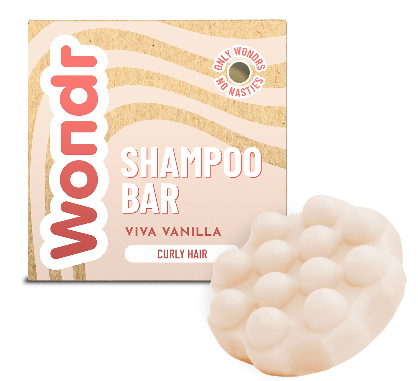Wondr Shampoo bar KRULLEND HAAR | Viva vanilla