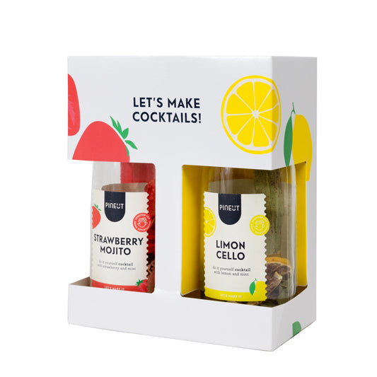 Pineut Coctail Aardbei Cadeaupakket Mojito & Limoncello