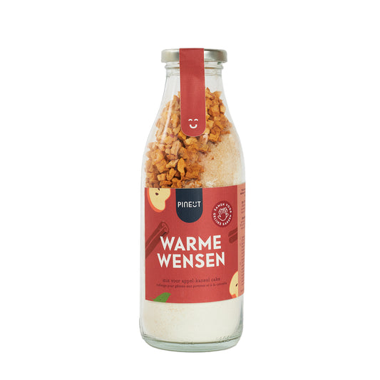 Pineut Cake fles Appel-kaneel - Warme wensen