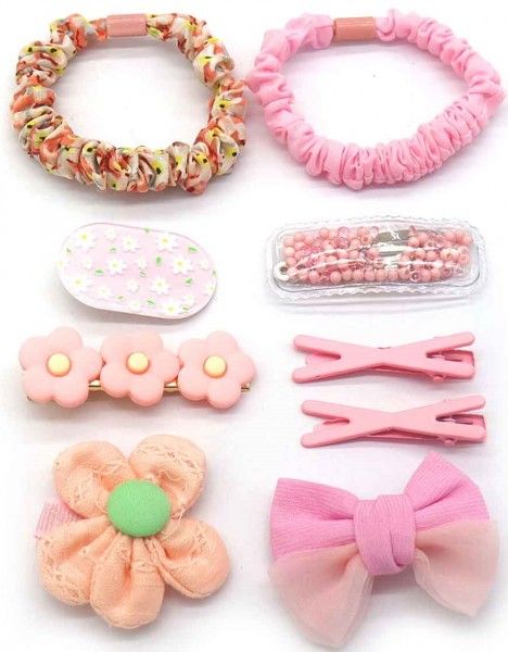 Roze kinder haarset