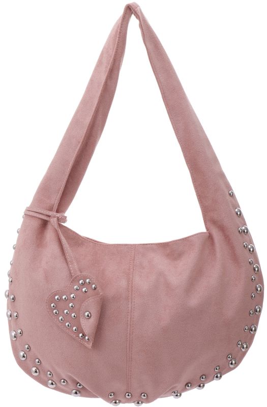 Rozesuedelookhandtasmetstuds