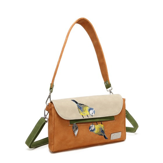 Twiggle oranje en beige schoudertas/clutch2