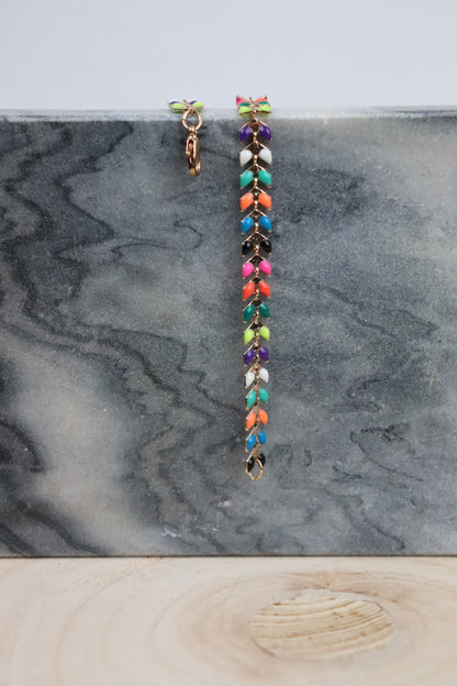 Verschillende kleurtjes armband (18,5cm)