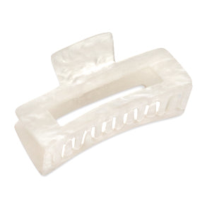 Witte parelglans haarklem