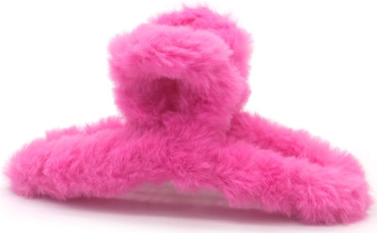 Zachte fluo roze haarklem
