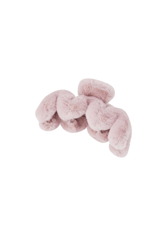 Zachte roze kronkel haarklem