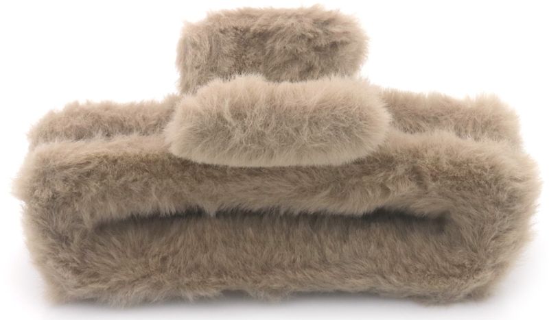 Zachte taupe haarklem