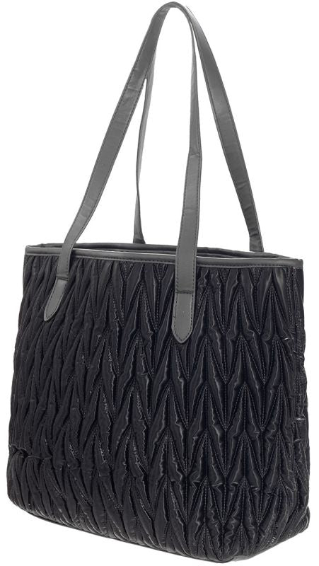 Zwarte puffy handtas1