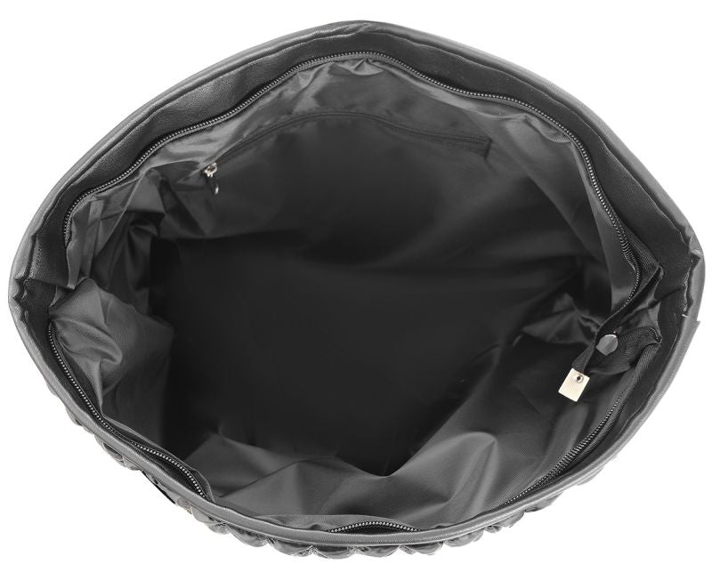 Zwarte puffy handtas2