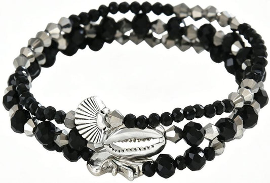 Zwarteglaskralenarmbandenset