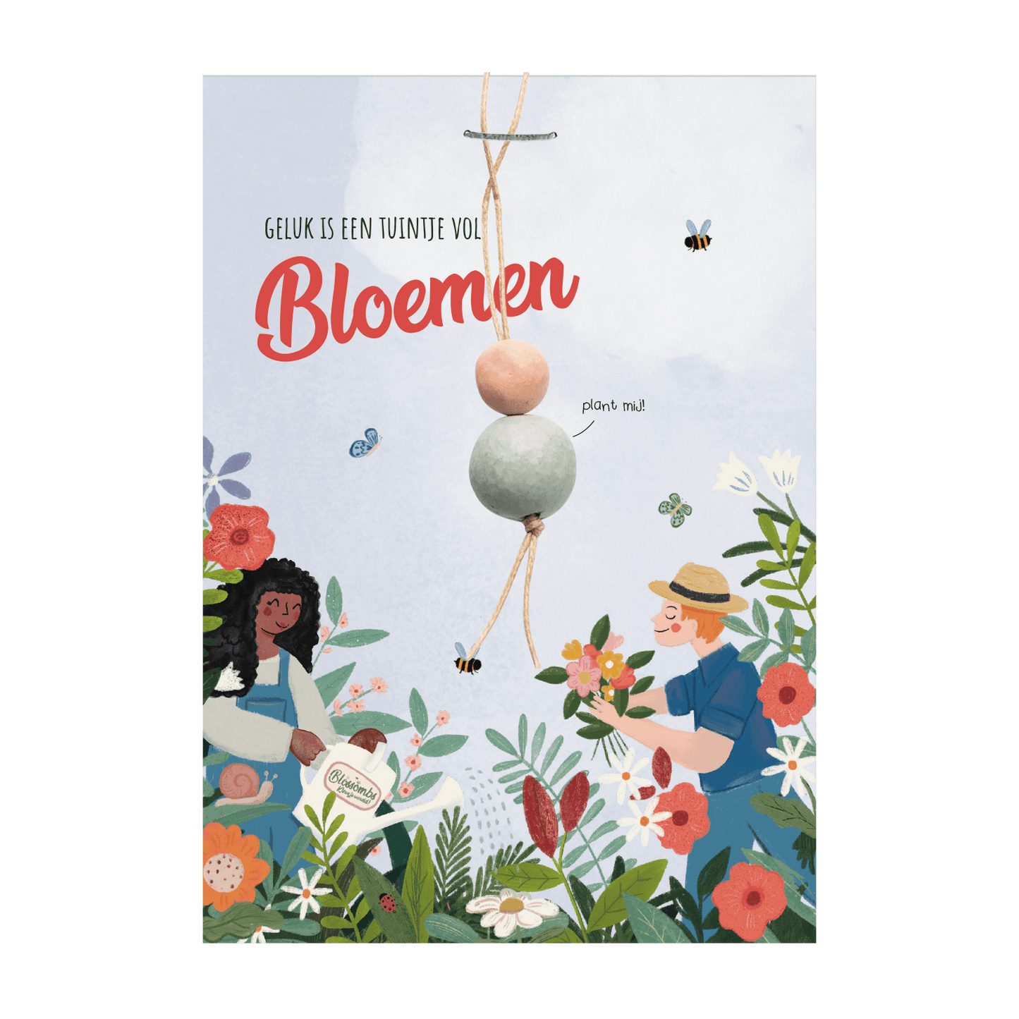 blossombs kaart geluk is een tuintje vol bloemen