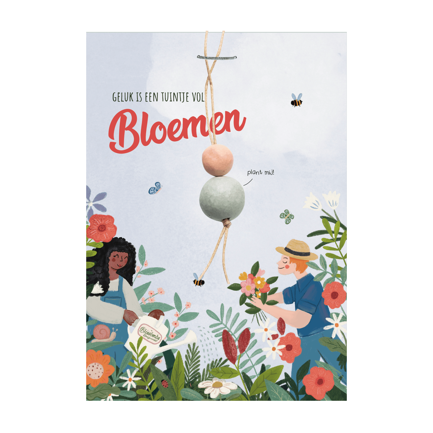 blossombs kaart geluk is een tuintje vol bloemen