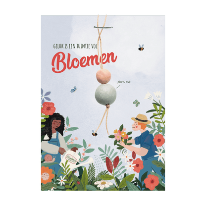blossombs kaart geluk is een tuintje vol bloemen